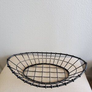 Oval decorative metal basket